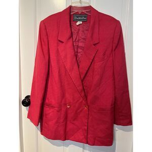 Vintage Derek Martin Designs Pink Blazer Women’s Size 12 Double Breasted Jacket